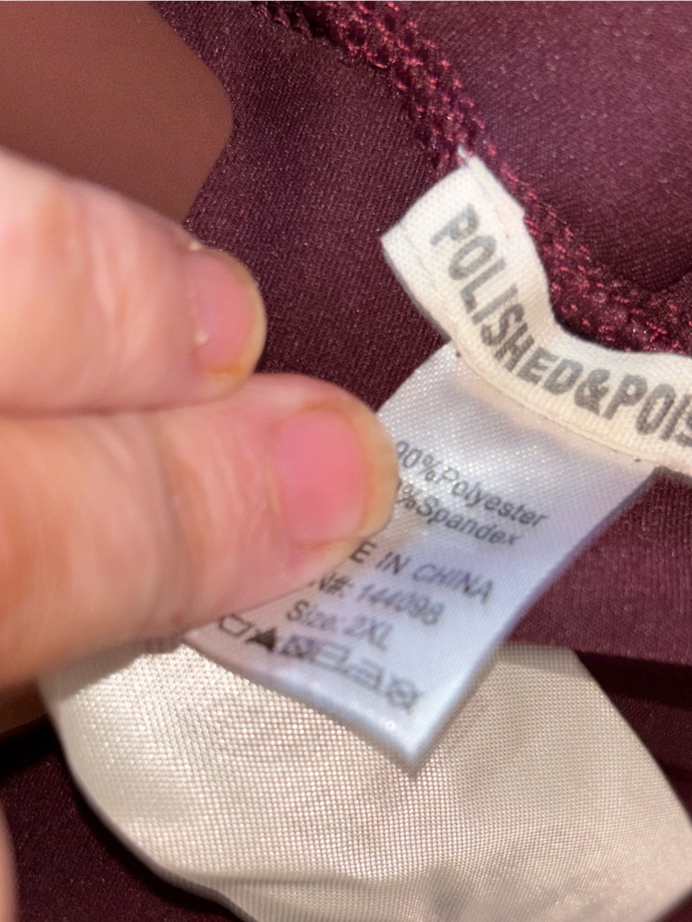 NWT Women's Stretch Bootcut Pants in Burgundy - Picture 7 of 10